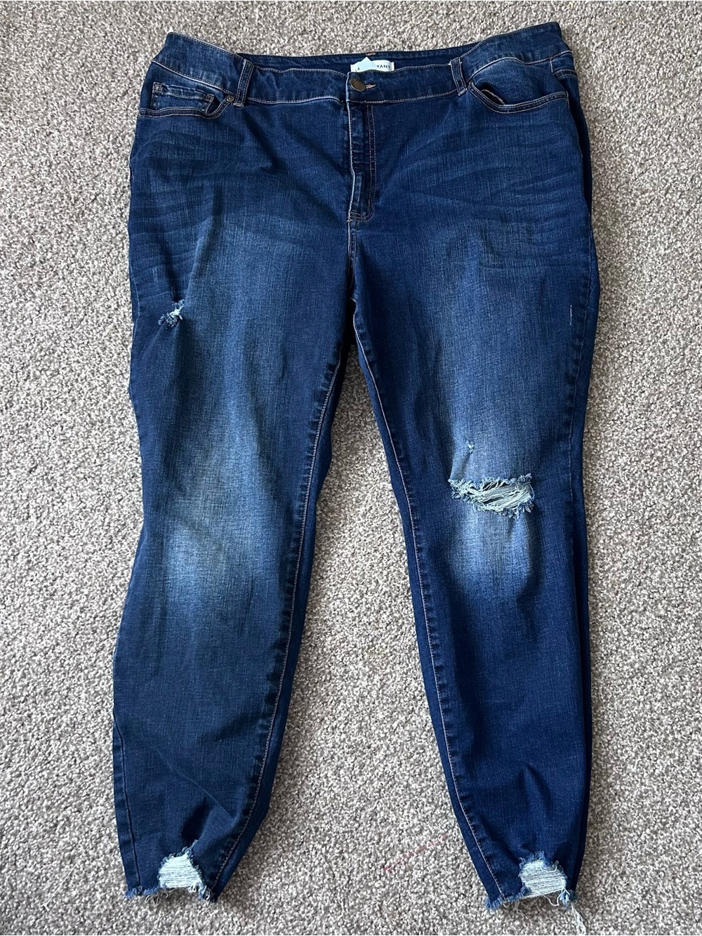 Lane Bryant Flex Magic Waistband High Rise Skinny Curvy Fit Dark Wash Jeans